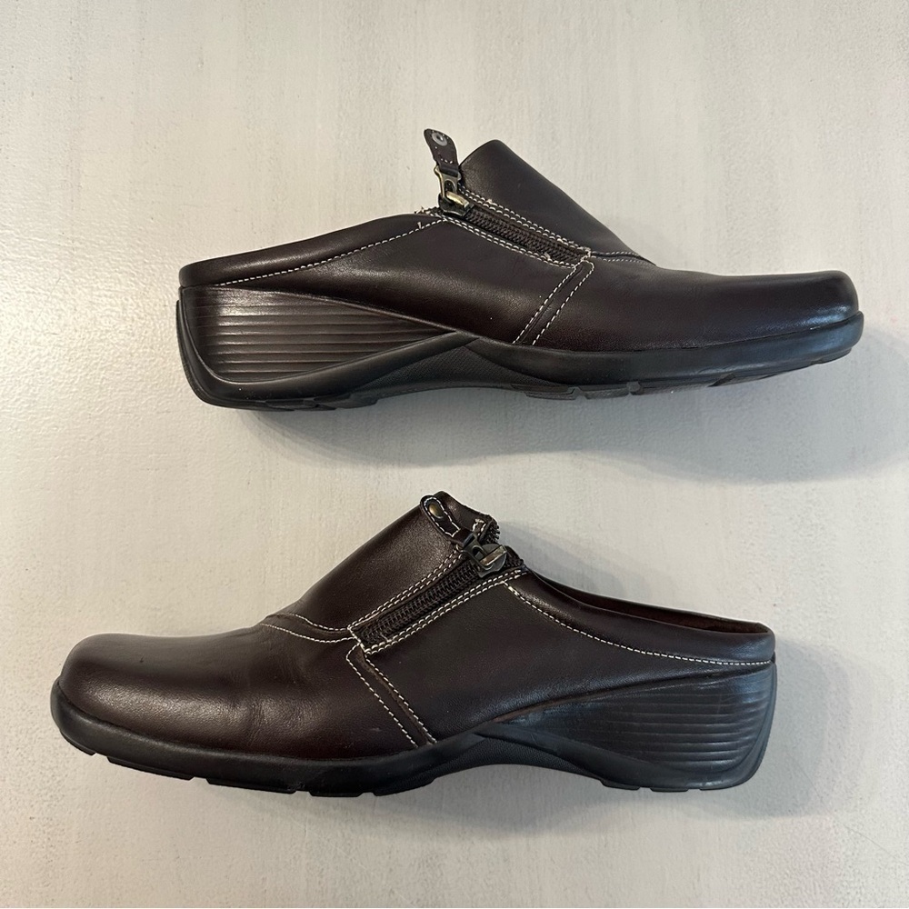 Naturalizer Women’s Adile Brown Slip On Leather Clog Shoes Sz 10M GUC - Picture 6 of 11